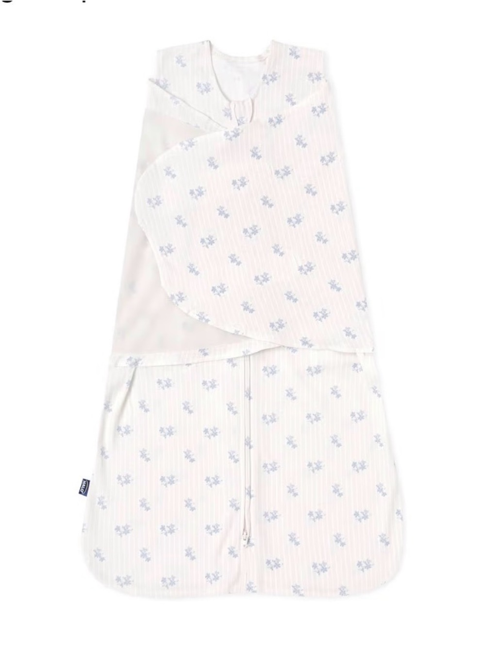 HALO SleepSack Swaddle Small blue floral stripe
